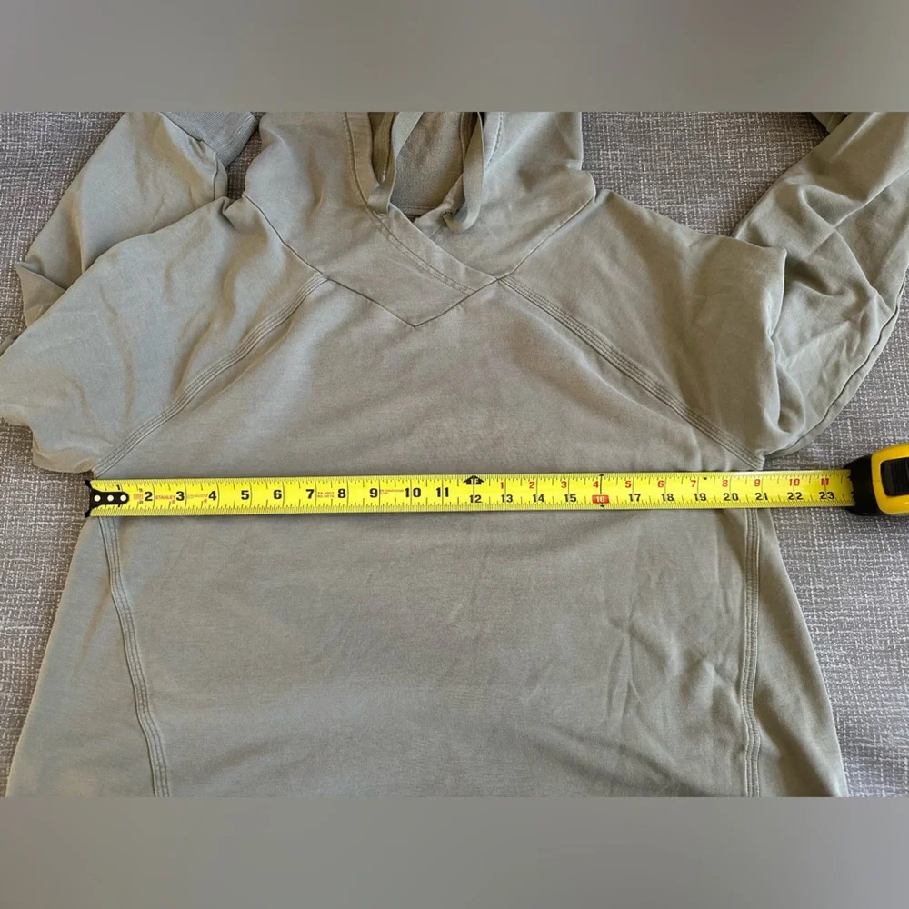 Athleta Boardwalk High Hip Hoodie Olive Gray Sz L Tencel Cozy - Picture 8 of 12